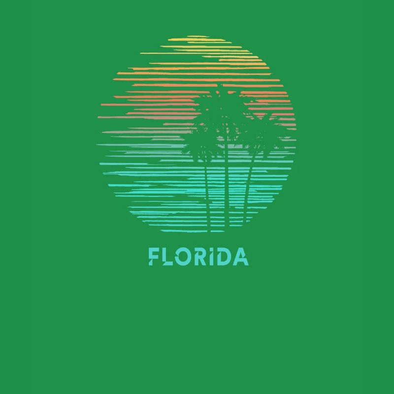 Florida Cool Souvenir Vacation Artistic