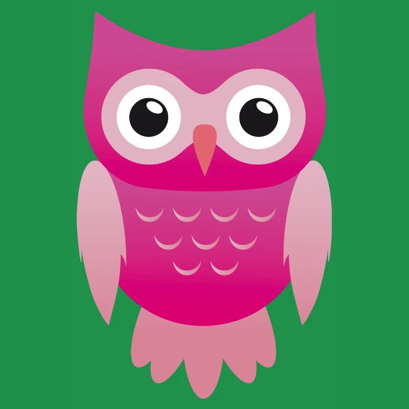 Comic Eule pink im Vector Design