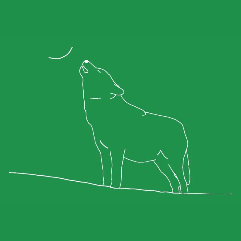 Drawn wolf