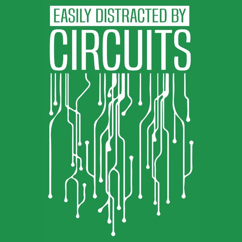 Distracted by Circuits Electrician Electro Worker