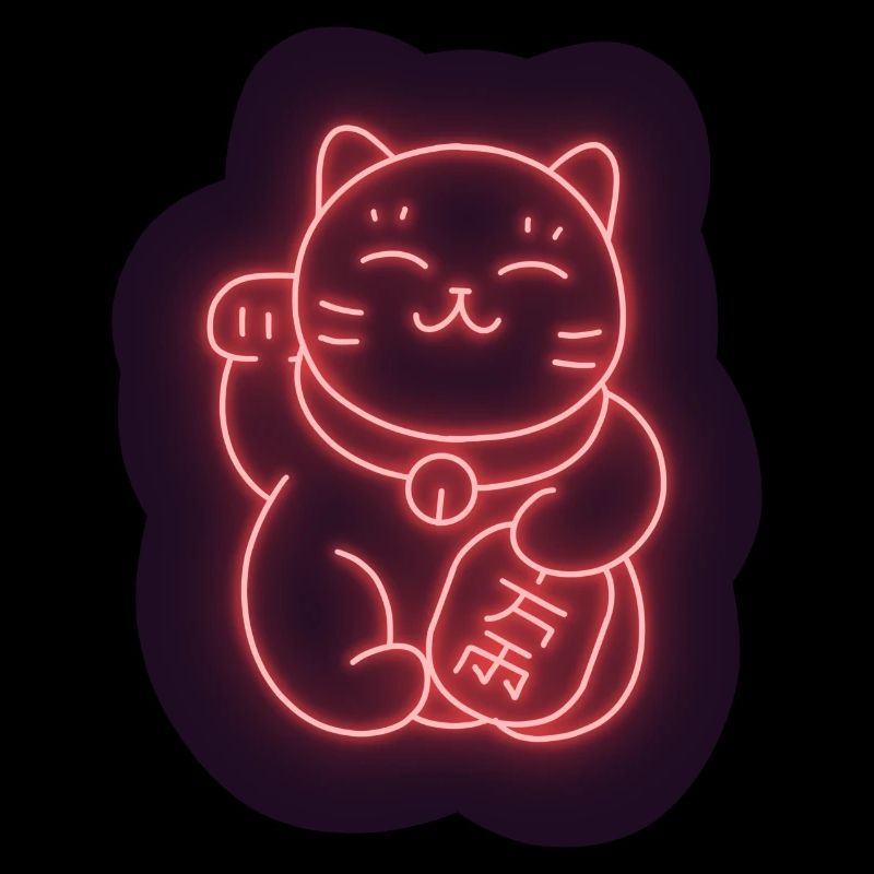 Glückskatzenaufkleber Maneki-Neko