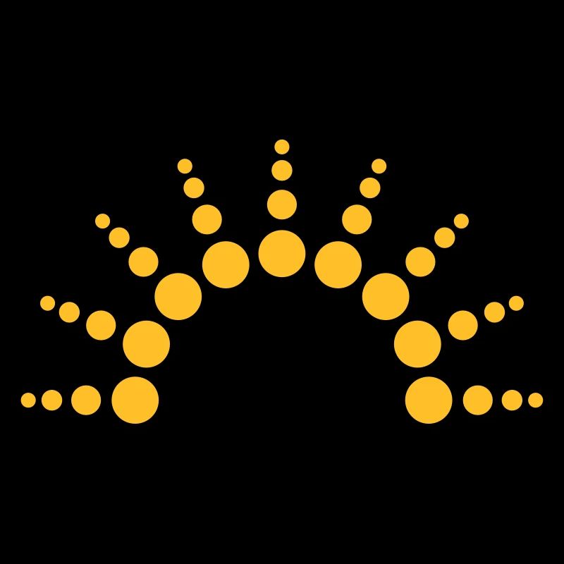 Demi-cercle cercles points logo Sun