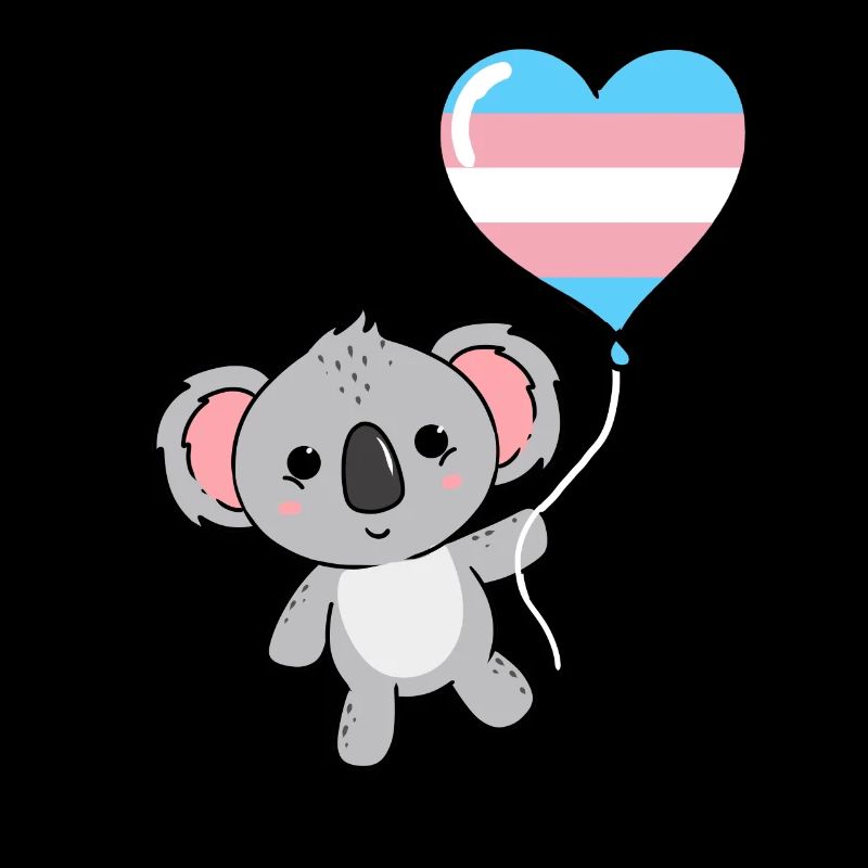 Koala Herzballon Trans Pride