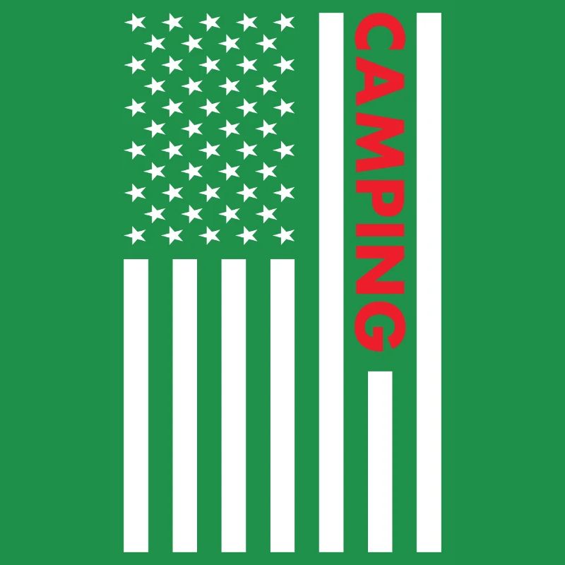 Camper Us Flag Camping
