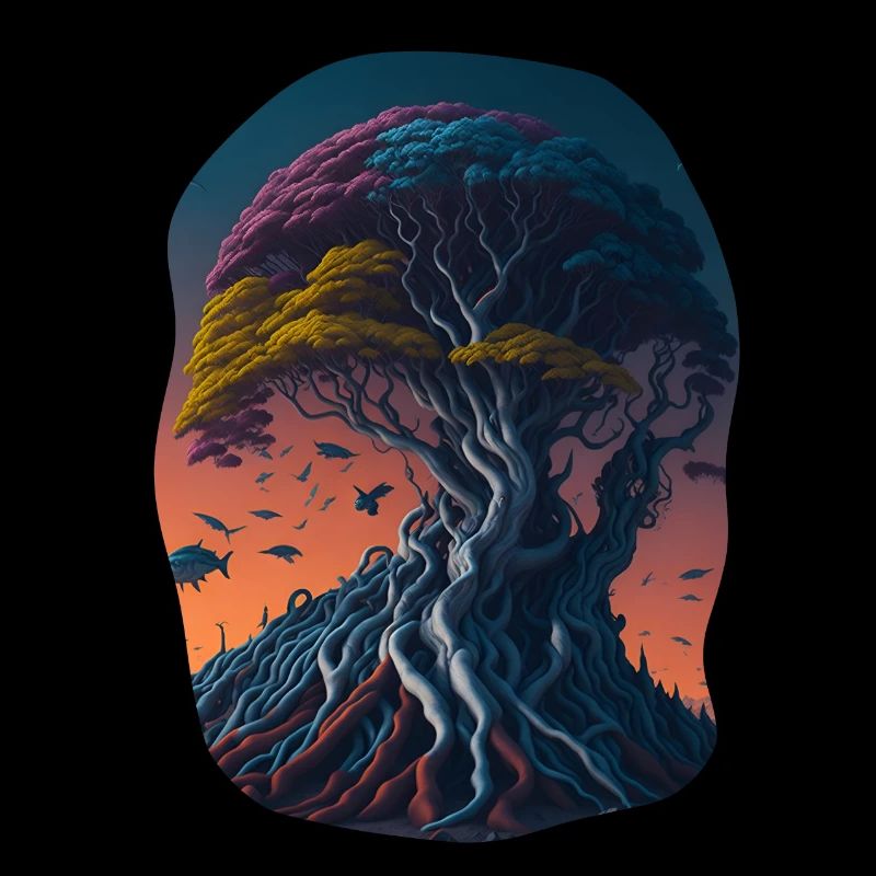 Surreal world from an imaginative tree