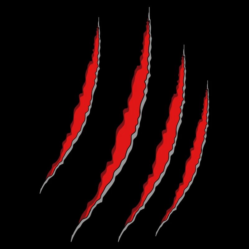 griffe de loup, trace de griffe d'animal