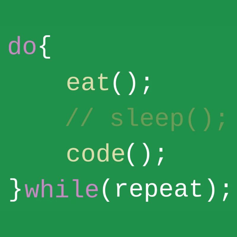 Eat Sleep Code Repeat - Code Design