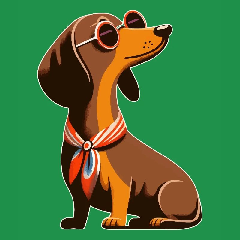 Retro Dachshund