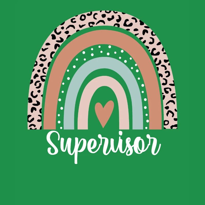 Supervisor Rainbow Leopard Funny Supervisor