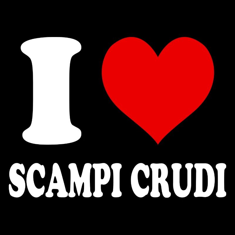 Ich liebe rohe Scampi Herz lustig witzig