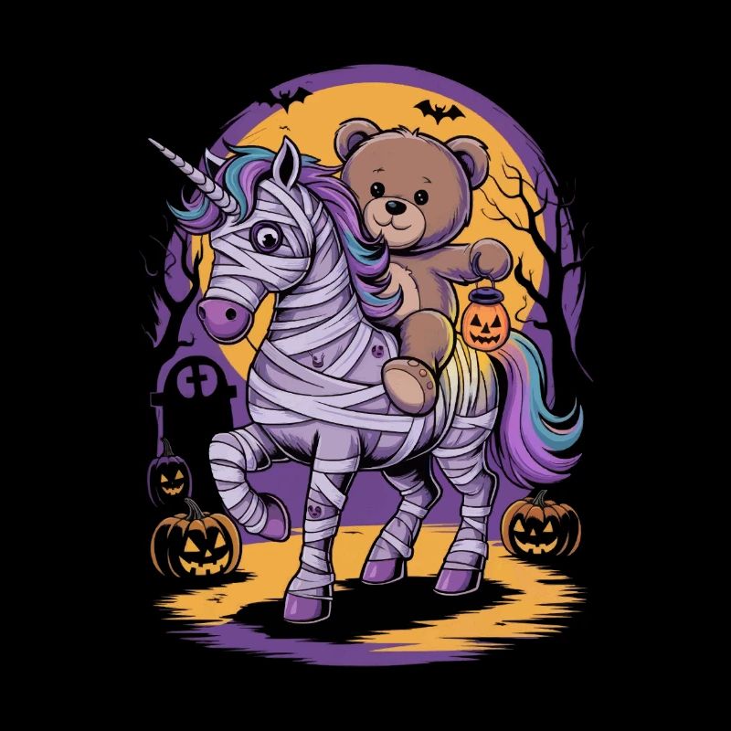 Halloween Teddybär Einhorn