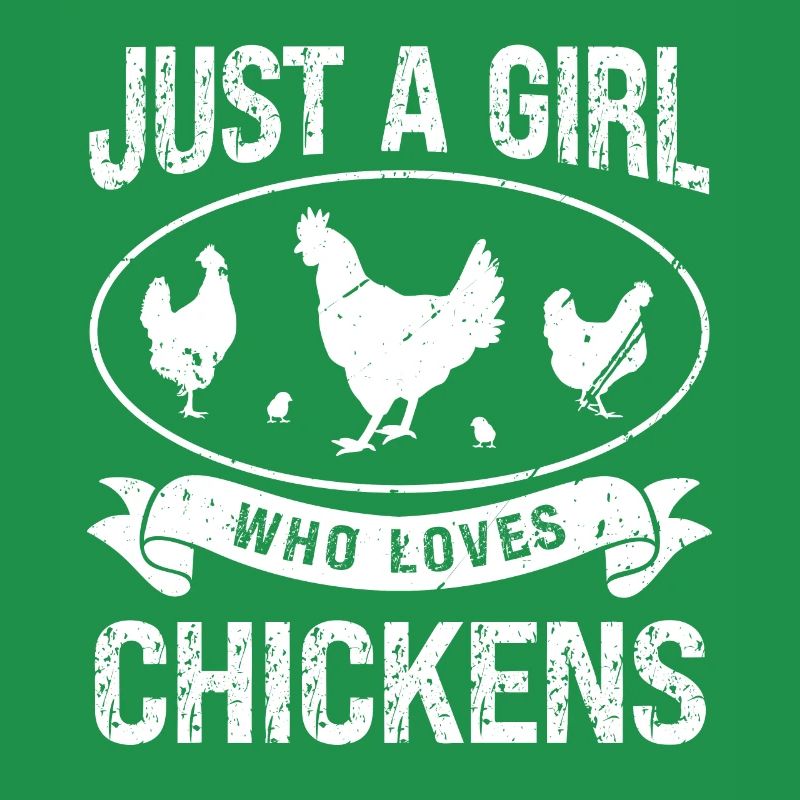 Nur ein Mädchen, das Hühner liebt