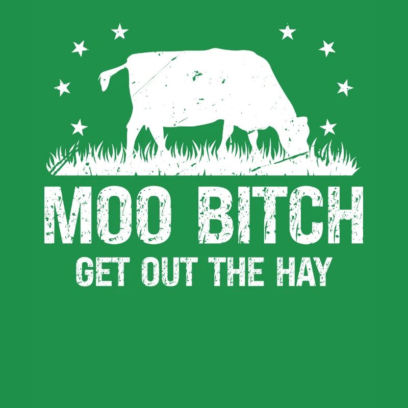 Moo, dehors avec le foin