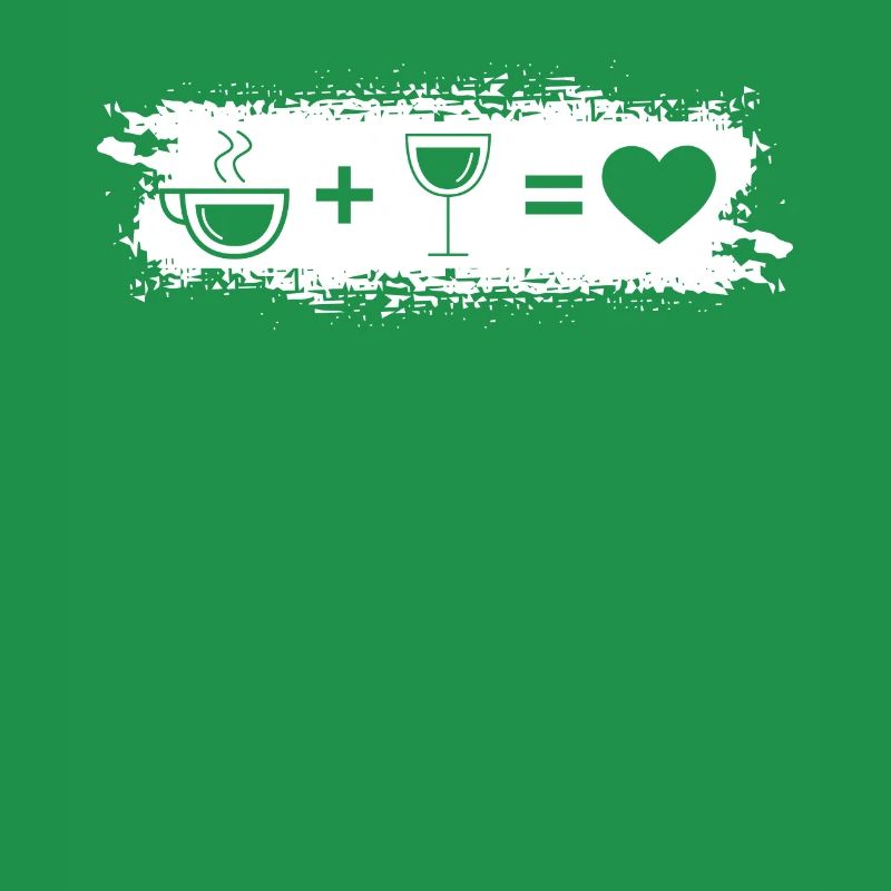 Grunge Rectangle - Coeur - Vin - Café -