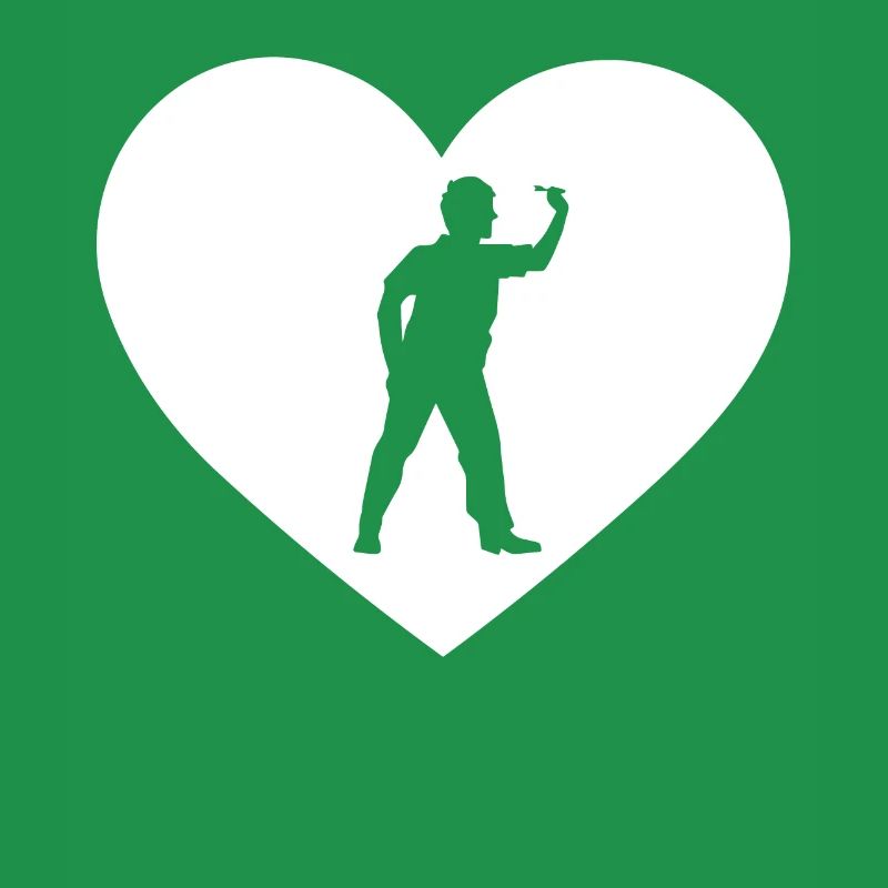 Heart shape - darts player -