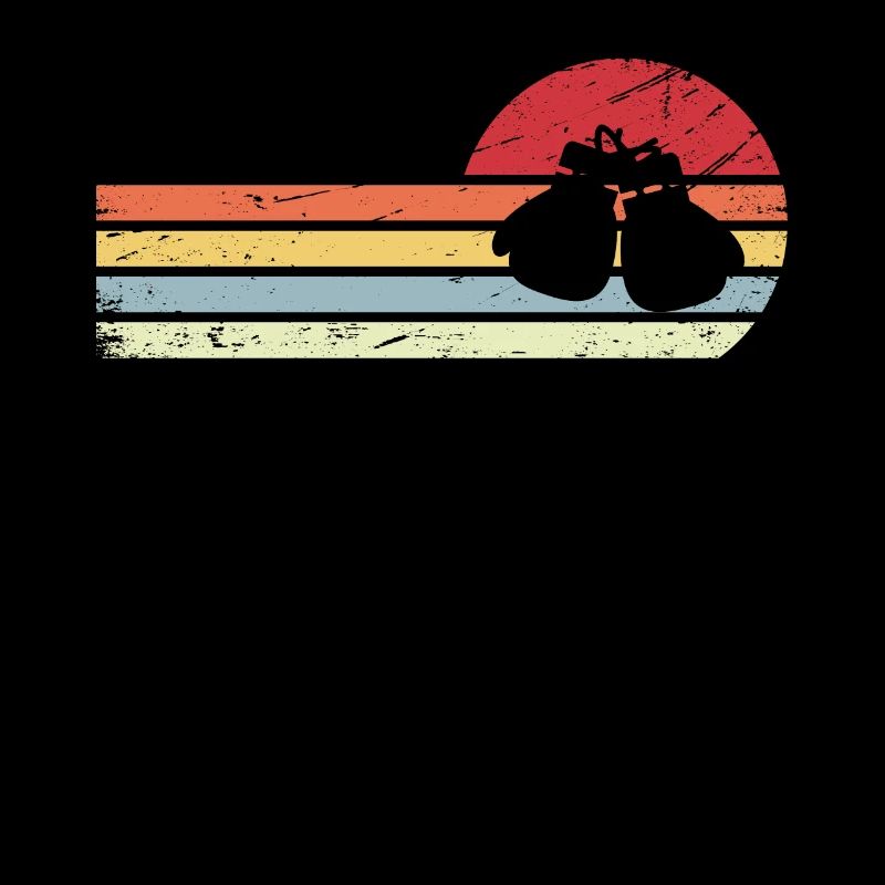 Sun and Retro Lines - Boxing Gloves -