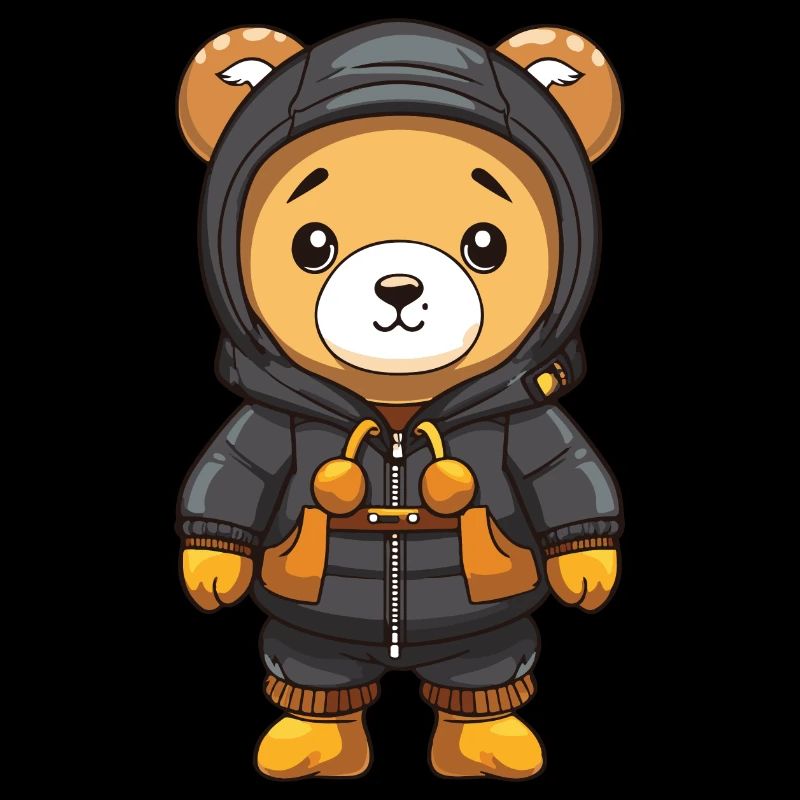 Bear Winter Comic Cute