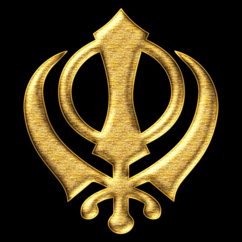 Khanda Sikh Symbol Schwerter Religion Sikhismus
