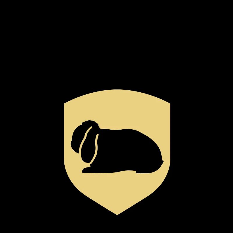 NHD emblem Dwarf Lop rabbit coat of arms crown