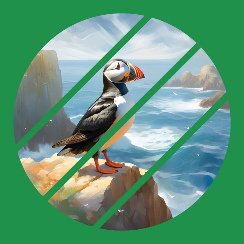 Puffin on a cliff