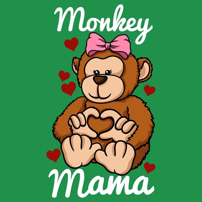 Affe Mama Finger Herz Affe Bändchen