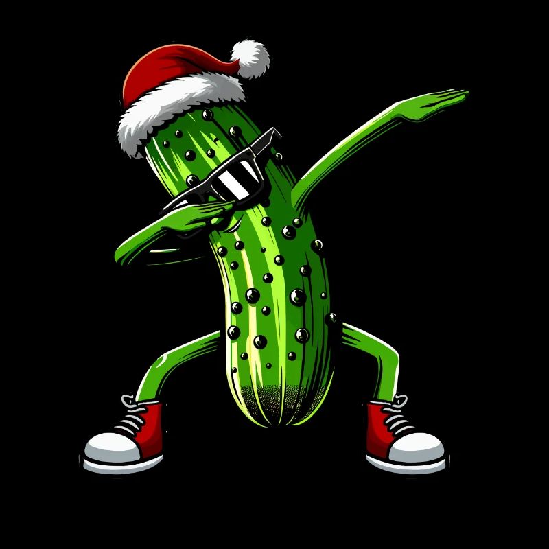 Christmas dabbing cucumber pickle pickle lover