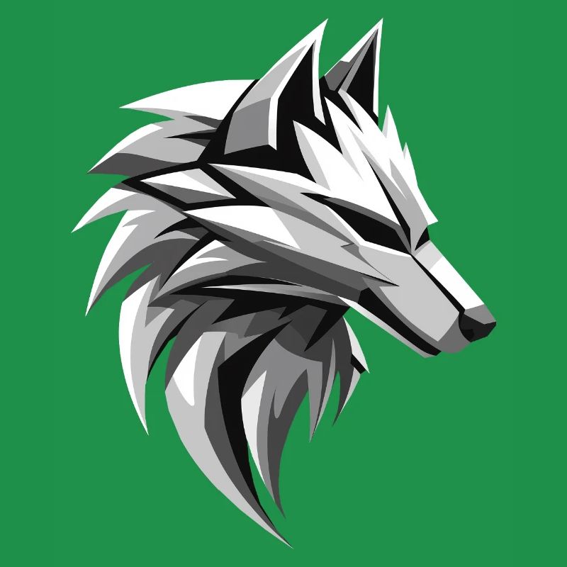 Conception de logo Wolf I Low Poly Art