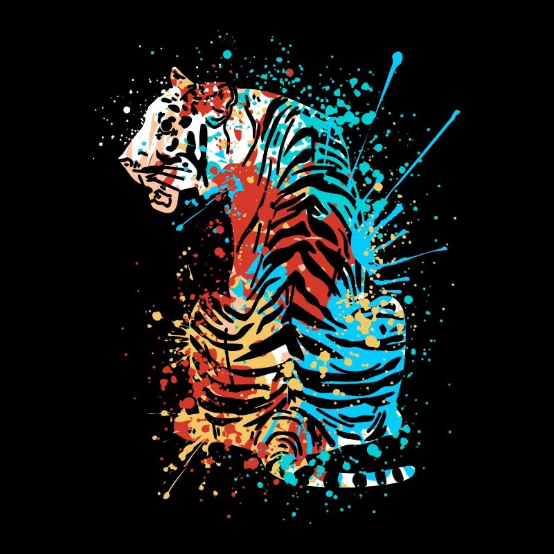 Splash Art Sibirischer indischer tiger