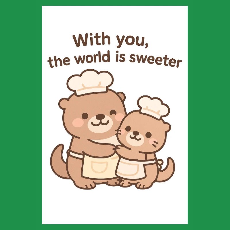 Mit dir wird die Welt süßer – Süßer Kawaii Otter
