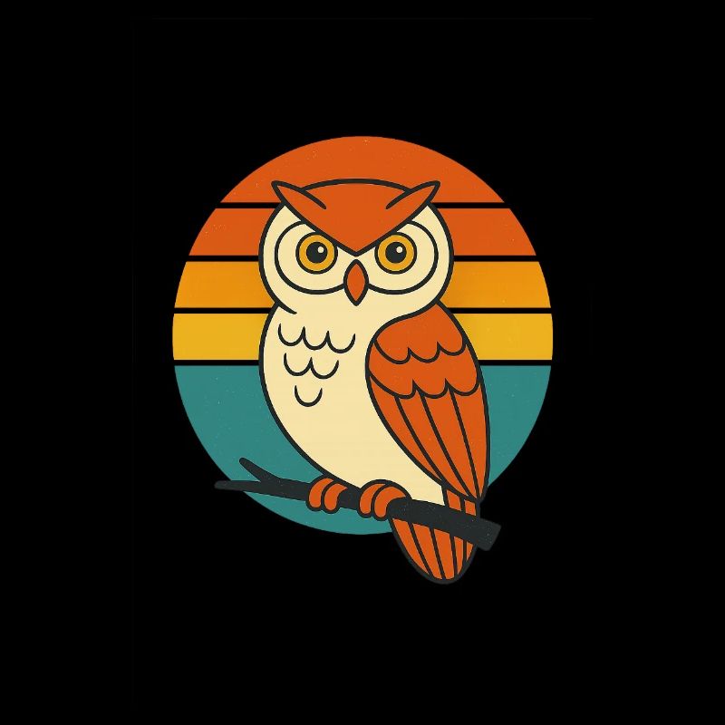 Wise Vibes – Retro Owl Magic