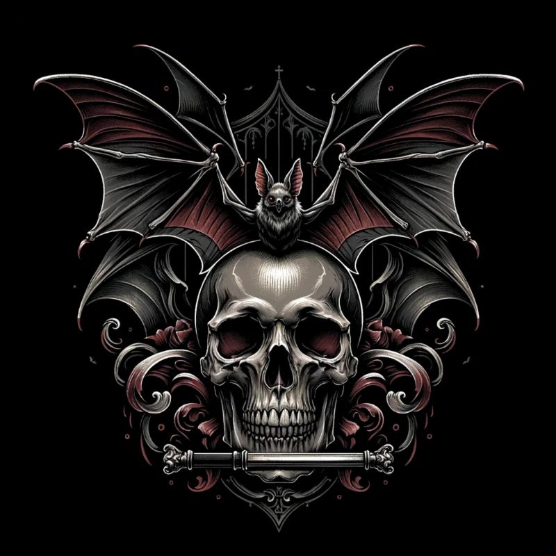 Cathedral Night: Skull and Bat