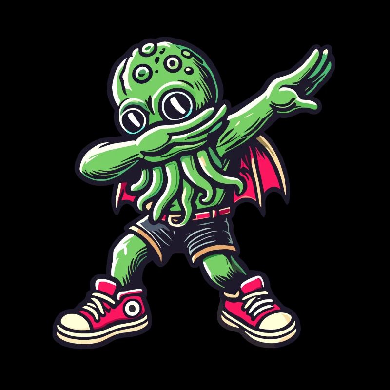 Dabbing drôle Cthulhu Dabbing Design