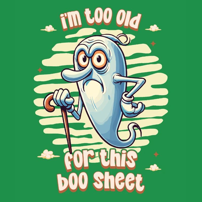Drôle de dicton Design Grumpy Old Ghost