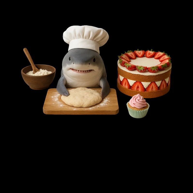 Shark Baking Cake Bread