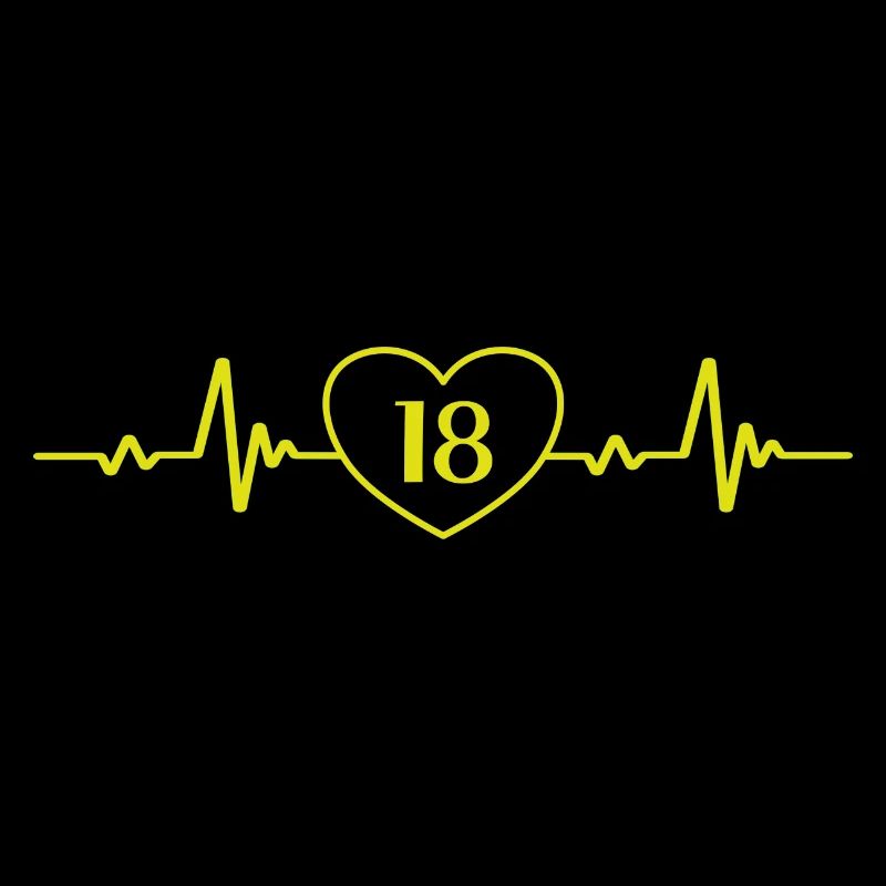 18. Geburtstag Herz 18