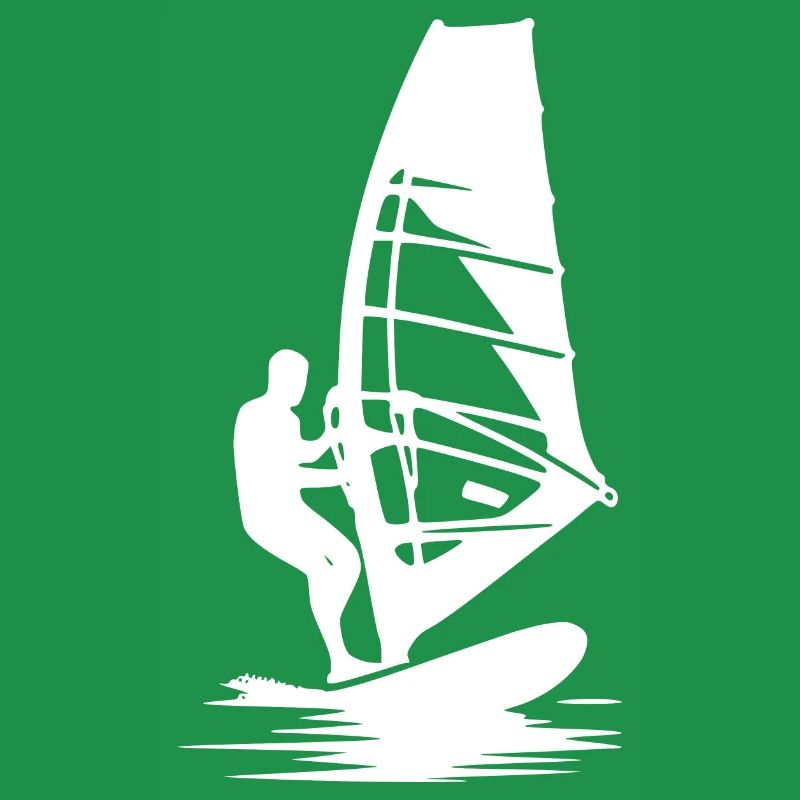 Windsurfer auf Wasser Windsurfen auf dem See