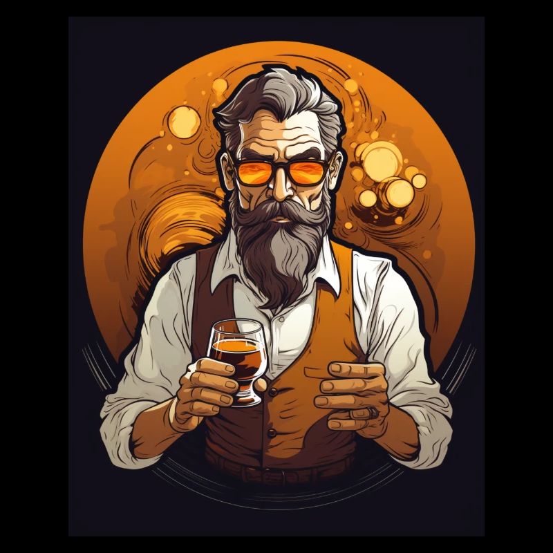 Whisky drinking bearded Gentleman
