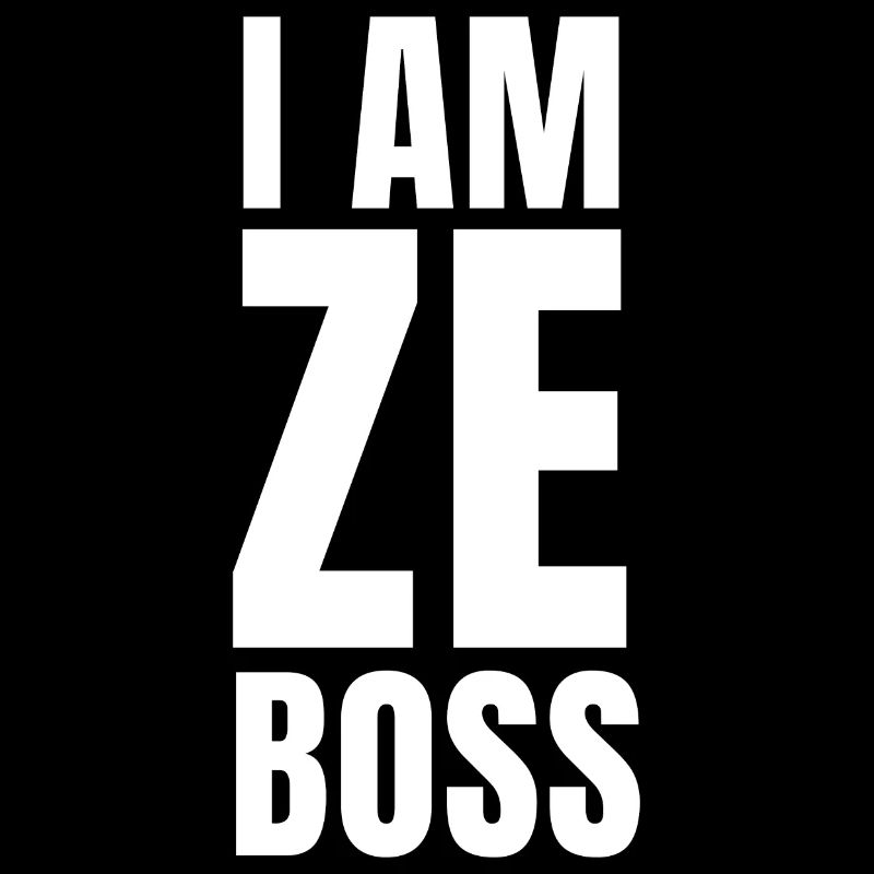 Ich bin ZE BOSS (weiß) Mitarbeiter-Manager-Bürogeschenk