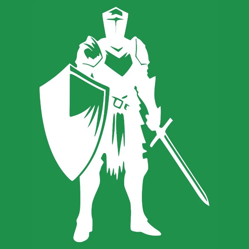 Fier chevalier de guerre avec bouclier et épée