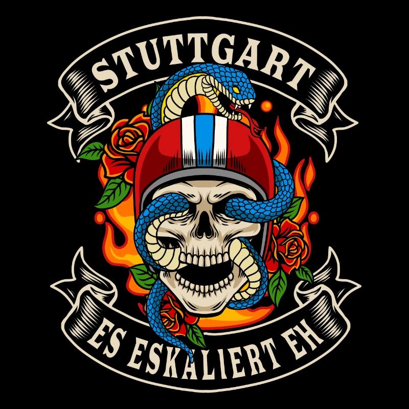 Stuttgart Biker Geschenk es eskaliert eh Stuttgart