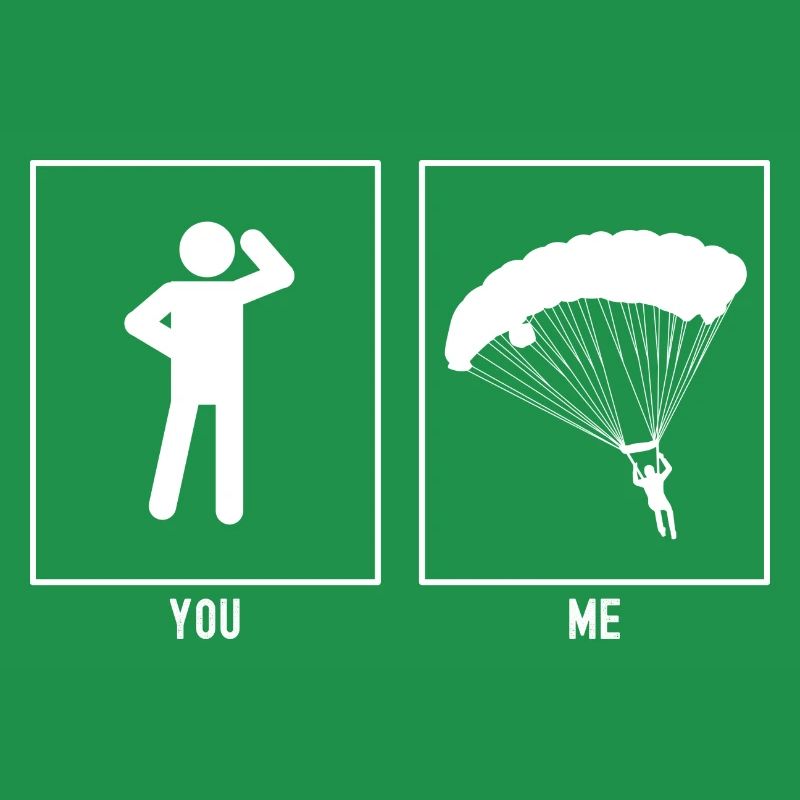 You - Me - Paragliding Links Vector