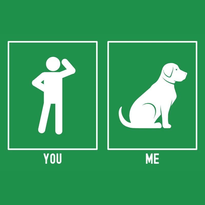 Sie - Ich - Sitzender Hund