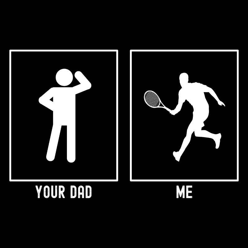 Ton père - Moi - Course de tennis