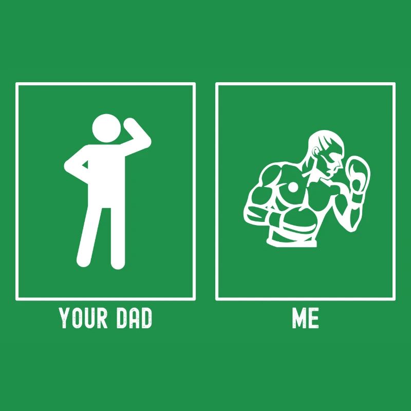 Ton père - Moi - Moquerie de boxe