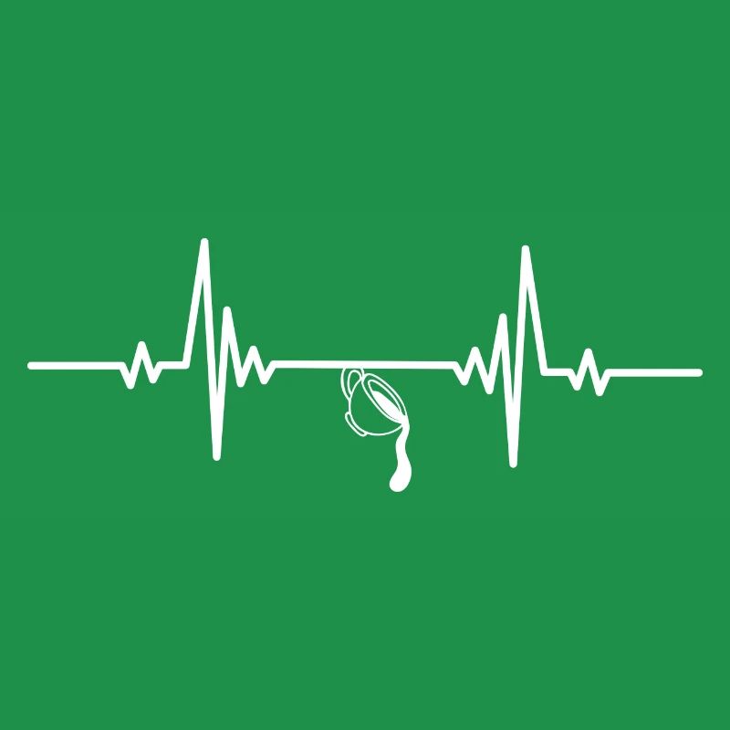 Heartbeat verschütteter Kaffee