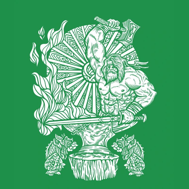 Marteau et épée de forgeron viking