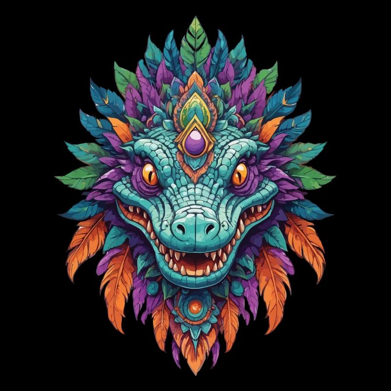 Alligator Traumfänger Mandala Design