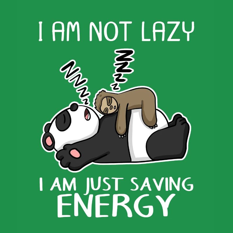 Funny sloth panda saying funny gift