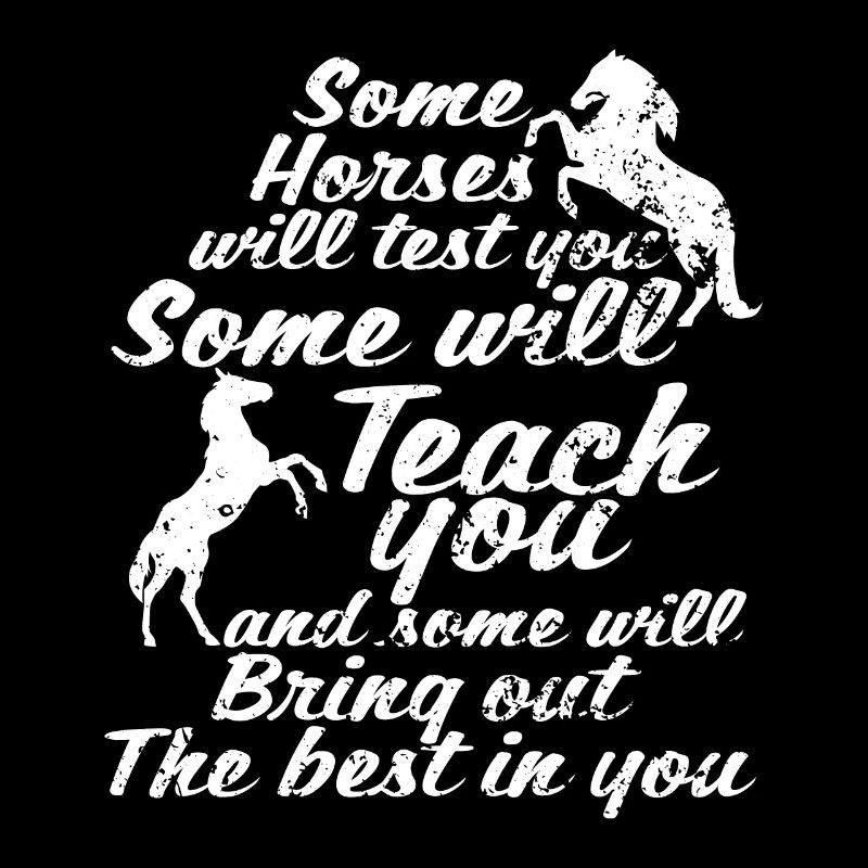 Certains chevaux vous testeront Certains le feront