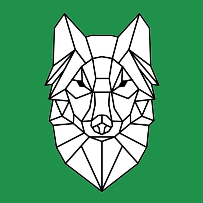 Simple wolf head design